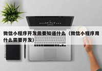 微信小程序开发需要知道什么（微信小程序用什么需要开发）