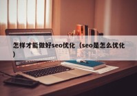 怎样才能做好seo优化（seo是怎么优化）