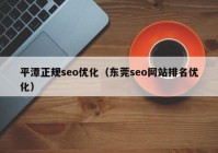 平潭正规seo优化（东莞seo网站排名优化）