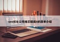 seo优化公司维芯磁遁8的简单介绍