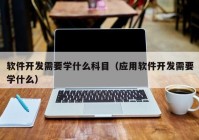 软件开发需要学什么科目（应用软件开发需要学什么）