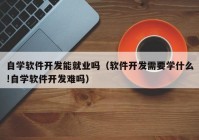 自学软件开发能就业吗（软件开发需要学什么!自学软件开发难吗）